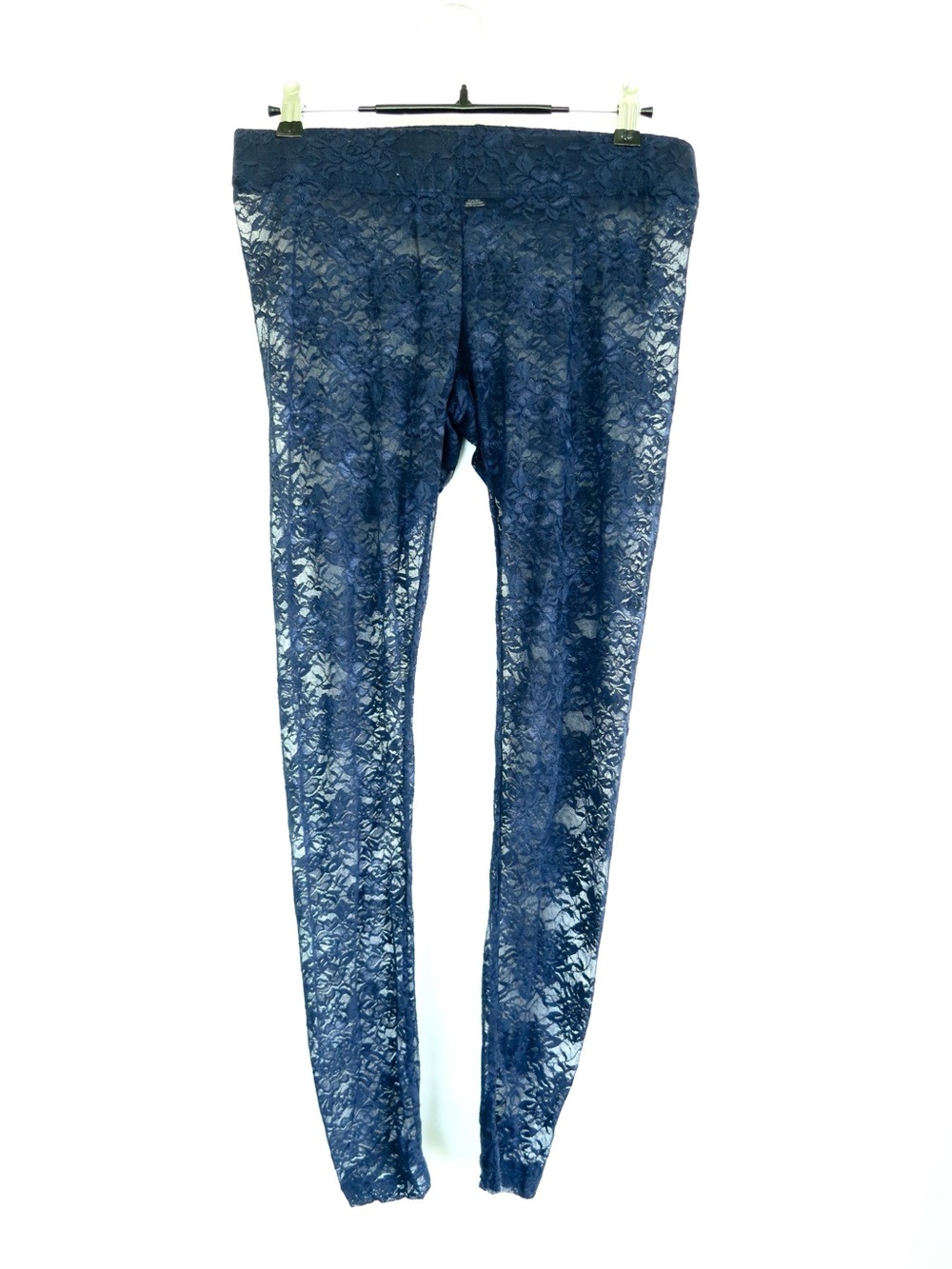 Navy Floral Lace Leggings